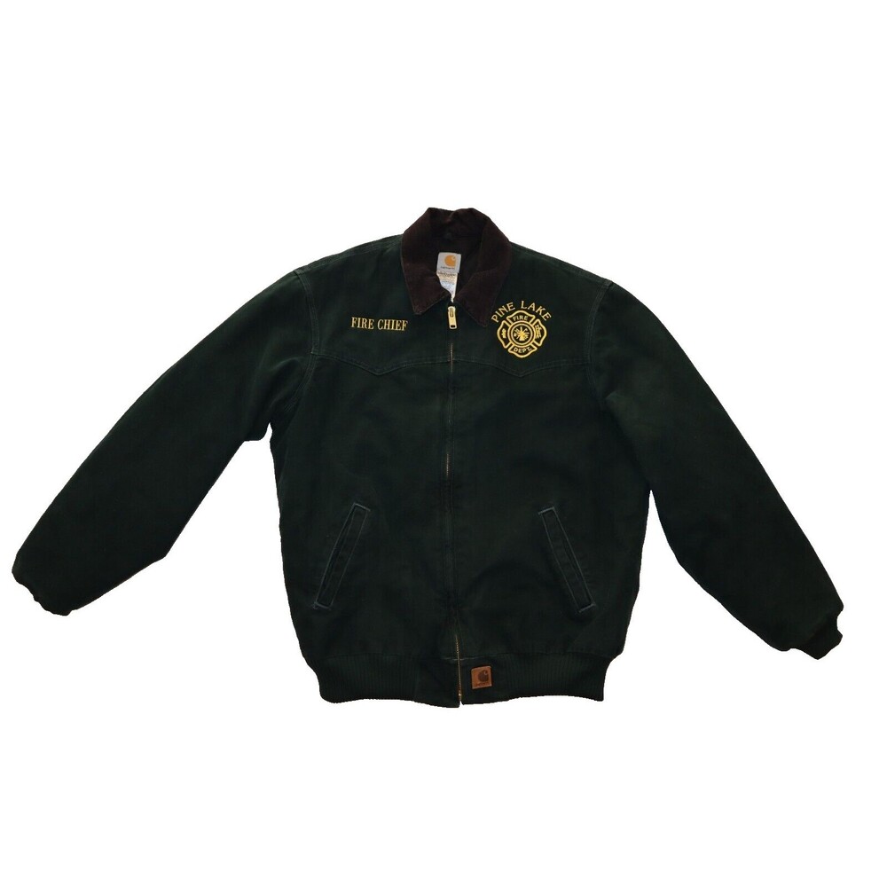 Vintage Carhartt J14SPC Quilt Lined Jacket Corduroy Collar Size XL TALL Santa Fe